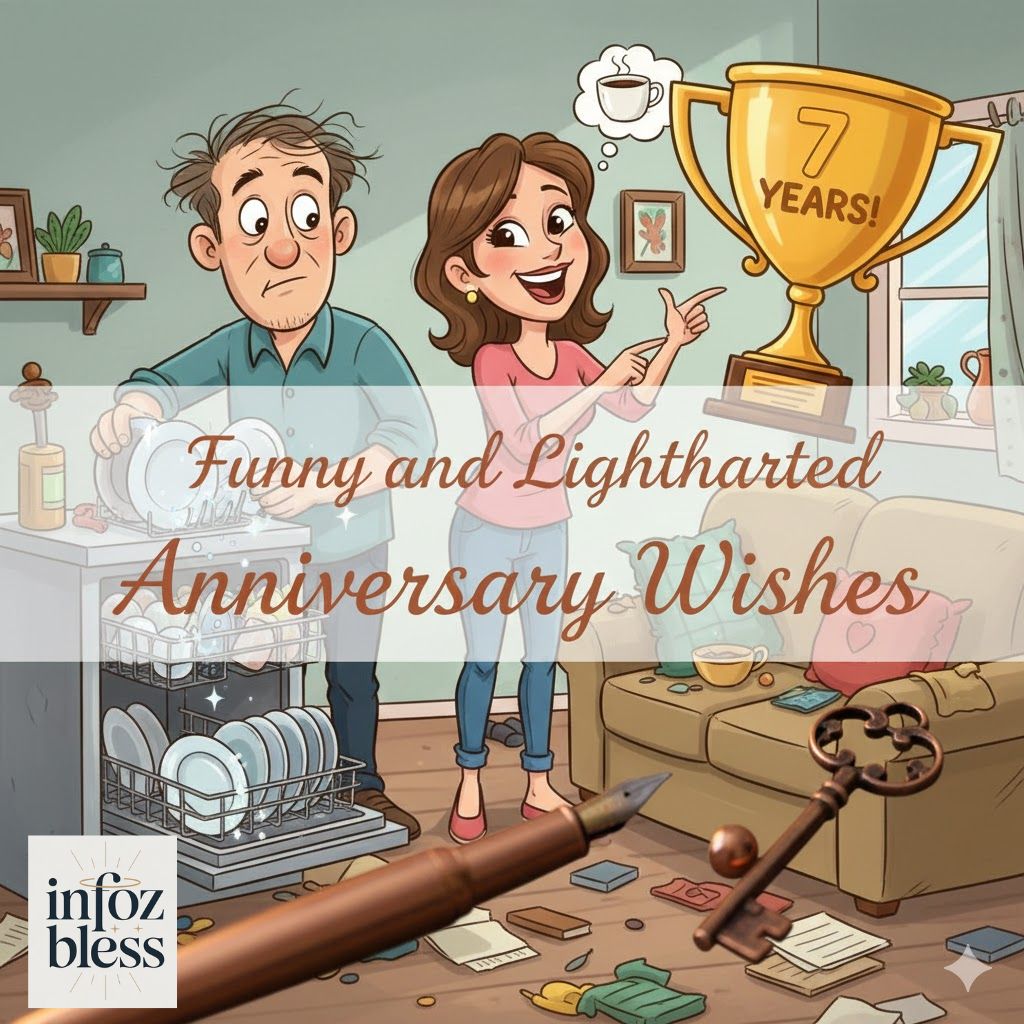 Funny and Lighthearted Anniversary Wishes