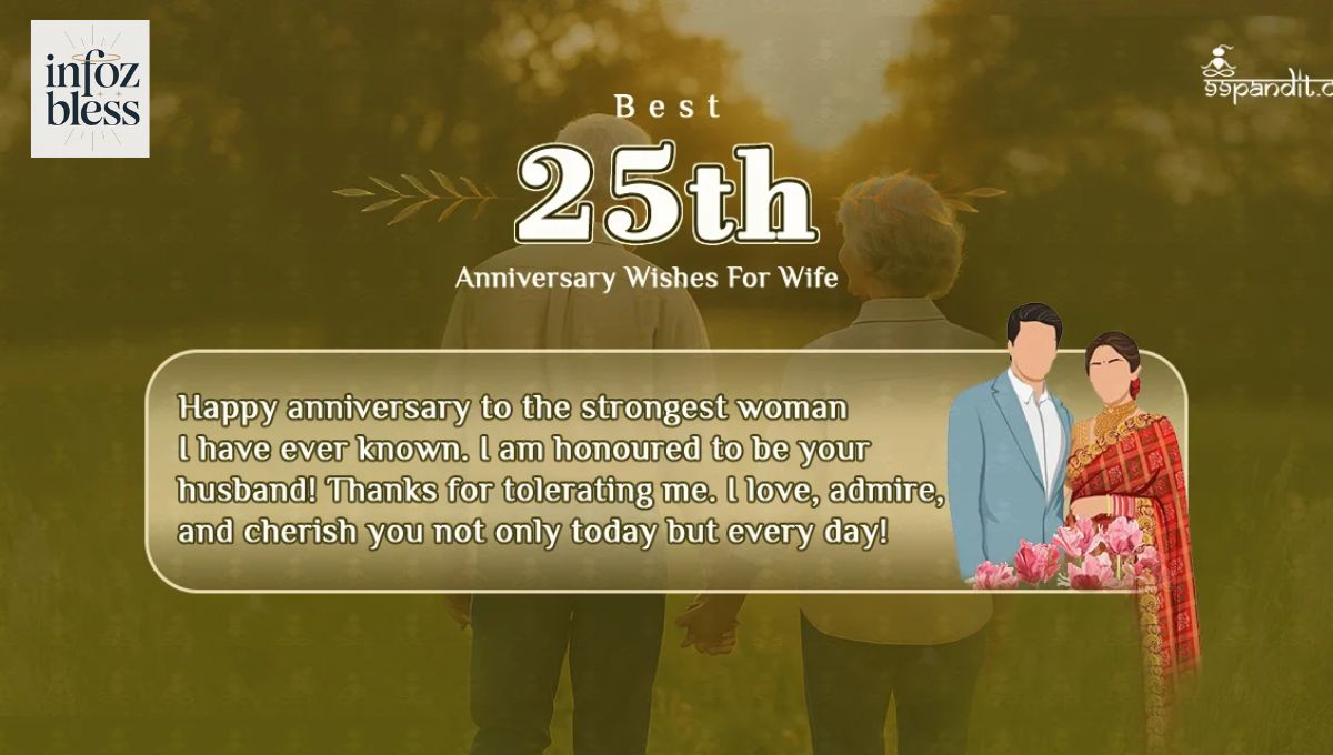 Loving 25th Wedding Anniversary Wishes for Wife