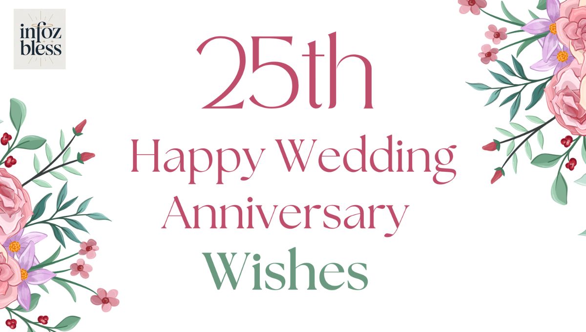 Short & Sweet 25th Wedding Anniversary Wishes