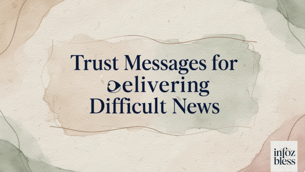 Trust Messages for Delivering Difficult News